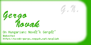 gergo novak business card